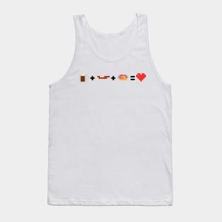 Morning Ritual Pixel Coffee Bacon Donut Love Tank Top